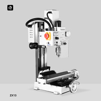 CTMACH ZX13 Mini fraiseuse manuelle DIY, petite fraiseuse verticale de table, outil multifonctionnel de bureau pour la maison, perceuse MT3 220V