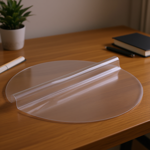 Cubierta de mesa de plástico transparente de PVC, 42 x 42 pulgadas, 1,5 mm de grosor, protector de escritorio impermeable para mesa de escritorio - Product Image 2
