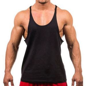 Camiseta Deportiva sin Mangas, Unisex, 100% Algodón Tejido, Transpirable, Ecológica, Blanca, para Fisicoculturismo y Entrenamiento, Venta al Por Mayor Personalizada - Product Image 1