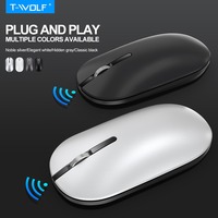 Kotak Hadiah Mewah X5 Mouse Optik Nirkabel Isi Ulang untuk Gamer, Mouse Komputer Nirkabel RGB