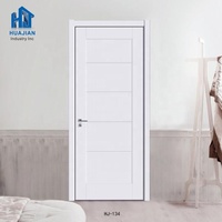 Porte intérieure en bois moderne de haute qualité, insonorisée, panneau MDF, finition PVC, personnalisable, protection de l'environnement, garantie 5 ans