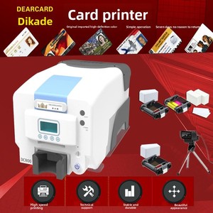 <span class=keywords><strong>Imprimante</strong></span> de cartes d'identité <span class=keywords><strong>PVC</strong></span> Dearcard, machine d'impression de cartes en plastique et métal avec codage RFID NFC, impression de badges professionnels CR80 - Product Image 1