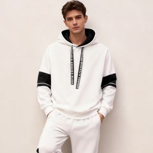 เสื้อมีฮู้ดแขนยาวทรงหลวมแฟชั่นฮิปฮอปของผู้ชายปักลาย3D TKAN179D ออกแบบได้ตามต้องการ - Product Image 1