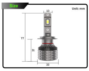 YUFING 35W CSP 3570 H9 9004 phares LED 4000LM ampoules automobiles étanches sans éblouissement avec décodeur numérique pour <span class=keywords><strong>Skoda</strong></span> <span class=keywords><strong>Octavia</strong></span> - Product Image 4