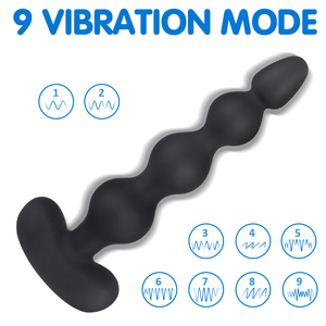 Control remoto personalizado Butt Plug Silicon Training Large Big Rubber Pearl Vibrating Enorme hecho en casa Extra Long Anal Beads Vibrador para hombres - Product Image 5