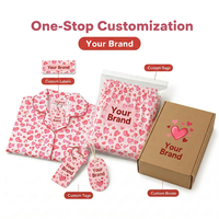 Ensemble de pyjama court 2 pièces pour femme, haut à manches courtes et bas, idéal pour la Saint-Valentin - Livraison directe