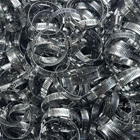 Collier de serrage à vis sans fin en acier inoxydable 304, réglable, pour tuyaux, métrique, avec logo personnalisé, vente en gros directe usine, ODM OEM