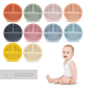 Assiette en silicone pour enfants, assiettes en silicone écologiques pour enfants, assiette d'alimentation pour bébés - Product Image 2
