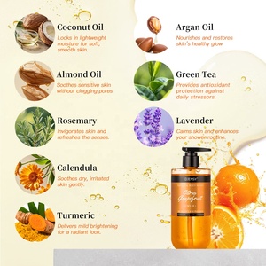Gel de Ducha Perfumado y Blanqueador con Colágeno Cítrico Natural, Coco y Vitamina C Orgánica, Hidratante e Iluminador, Marca Privada - Product Image 3