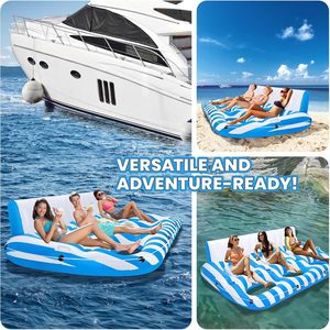 Gommone Gonfiabile Ecologico in PVC per 3 Persone con Cuscini Integrati - Ideale per l'Estate - Product Image 4