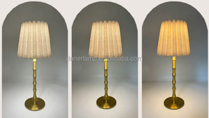 Cordless Rechargeable Touch Dimmer Pleated Shade Night <strong>Light</strong> Golden Portable Ambient Wireless <strong>Table</strong> Lamp for Bar Restaurant Bar - Product Image 2