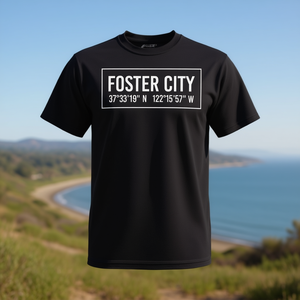Camiseta Foster City Ca California Coordinates, color negro, unisex, talla para adultos - Product Image 3