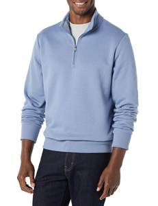 Sweat-shirt de golf pour homme à col montant zippé, manches longues, brodé, coupe oversize, anti-rétrécissement, anti-plis, couleur mélange automne - Product Image 6