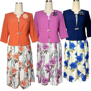 Vestidos de Tallas Grandes 2XL 3XL 4XL 5XL, Abrigo de Brocado, Ropa Elegante para Mujer - Product Image 1