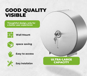 Distributeur de papier toilette mural en acier inoxydable, design moderne, écologique, de grande taille, fabriqué par FANDA Factory - Product Image 3