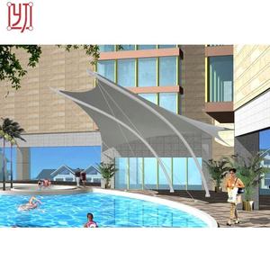 Structure de toit de piscine en tissu tendu, abri pare-soleil à membrane - Product Image 4