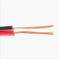 Cable Paralelo RVB Rojo y Negro 300/500V de 2 Núcleos, Cable Flexible de Cobre Puro para Altavoces y Alimentación, Cable Paralelo Negro - 300/500V