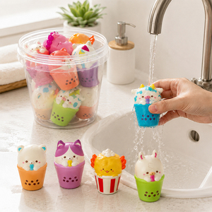 Custom <b>Mini</b> Beverage Character Squishy Set Soft Recovery PU Stress Relief <b>Hand</b> Toys School Prize Gifts For Students - Product Image 3