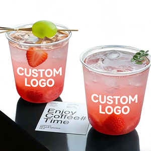 Gobelets ronds en plastique PP personnalisés et mignons pour jus, 12 oz, jetables, avec design personnalisé, diamètre 90 mm, impression UV - Product Image 1