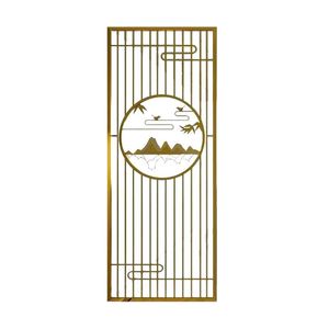 La cloison en fer forgé dans le salon est moderne et simple, tandis que la salle à manger est de style chinois contemporain. foyer d'entrée - Product Image 5
