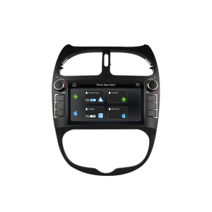 Autoradio intelligent Linux, pour <span class=keywords><strong>Peugeot</strong></span> <span class=keywords><strong>206</strong></span>, écran tactile 7 pouces, Android Auto & CarPlay sans fil, électronique automobile BT DSP - Product Image 1