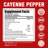 Poivre de Cayenne 60 120 240 Gélules Molles Capsules de Piment Fort Soutien du Système Immunitaire, Santé Cardiaque, Système Circulaire