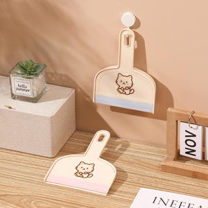 Chunzao Mini Desktop Dustpan Set <b>Plastic</b> Small Household <b>Cleaner</b> Pink And Blue - Product Image 4