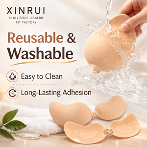 XINRUI <span class=keywords><strong>Soutien</strong></span>-<span class=keywords><strong>gorge</strong></span> adhésif invisible sexy pour femme, push-up sans bretelles ni dos, en éponge - Product Image 3