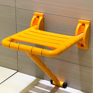 <b>Folding</b> Bathroom Seat Wall Mounted Adjustable Shower <b>Stool</b> Non Slip 150 Kg Capacity Modern Design PE Material - Product Image 1