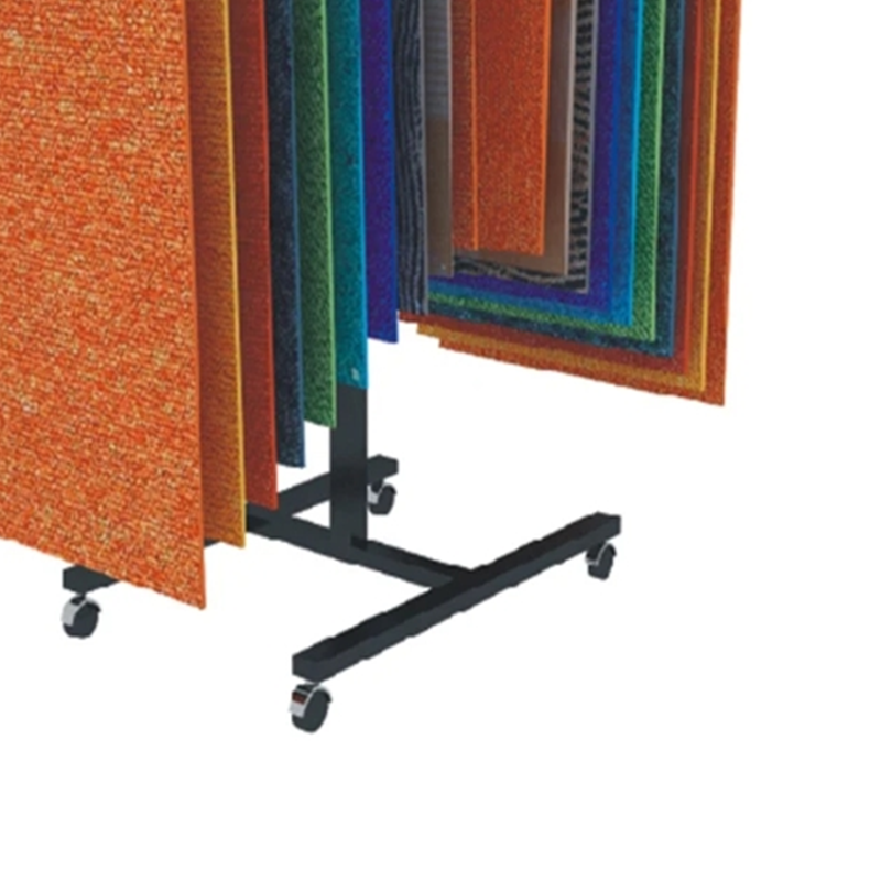 Customizable Modern Metal Storage Floor to Ceiling Carpet Display Rack for Store Use Packaged in Carton — view 4