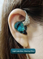 Casque intra-auriculaire en résine 8D pour son Hi-Fi à faible latence, étanche IPX5, indicateur sonore, port 2 broches
