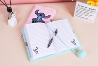 Carnets de notes, journaux, blocs-notes en peluche brodés avec logo personnalisé A5, dessins animés mignons, avec serrure et clés pour enfants et étudiants