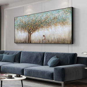 Arte Murale Boho Originale Fatta a Mano con Texture di Baniano, Decorazione Moderna per Soggiorno, Dipinto a Olio Astratto dell'<span class=keywords><strong>Albero</strong></span> <span class=keywords><strong>della</strong></span> <span class=keywords><strong>Vita</strong></span> su Tela - Product Image 6