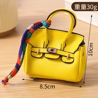 Mini sac en platine, sac pour fille, petit pendentif, porte-clés de voiture créatif et mignon, porte-clés en cuir à suspendre