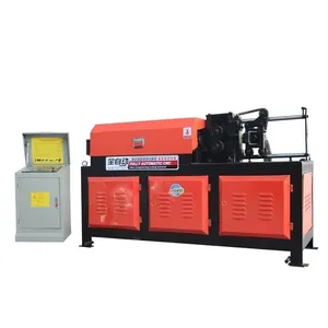 Fully automatic round steel bar straightener and cutter metal bar shearing and straightening machine