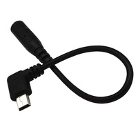 15cm Mini 5pin DC3.5 Femelle 5 Broches USB Mâle Câble Adaptateur PVC Veste Tressé Prise Audio 90 Angle Microphone Angle Droit Mini 90