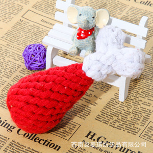 Juego de Juguetes de Cuerda para Mascotas para el Día de San Valentín, Juguetes de Algodón Rojo y Blanco para Masticar y para la Dentición de Perros, Origen Zhejiang - Product Image 4