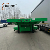 Semi-remorque surbaissée robuste de 80 tonnes, multi-essieux, pour le transport de machines, vente directe usine Chine, pour l'Amérique du Sud
