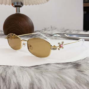 Lunettes de soleil ovales sans monture UV400 pour femmes, protection solaire, mode streetwear - Product Image 4
