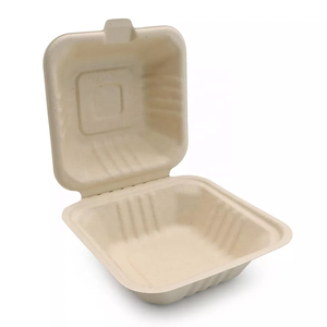 Cono Biodegradable desechable, caja de embalaje de <span class=keywords><strong>comida</strong></span> rápida <span class=keywords><strong>para</strong></span> bagazo de caña de azúcar, hamburguesa, venta al por mayor - Product Image 5