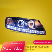 Phares avant de haute qualité pour Audi A6L 05-08, nouveaux, 12V 6000K LED Angel Eyes, feux de jour, Plug & Play