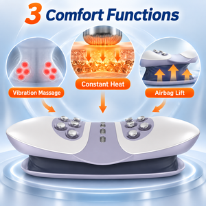 Masajeador Lumbar Ajustable con Bolsas de Aire, Terapia de Calor, Vibración y Amasamiento, Dispositivo Eléctrico para el Cuidado de la Espalda Baja - Product Image 1
