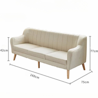 Nouveau Bestseller Viral 2026 : Canapé de Luxe Rembourré Style Nordique Moderne Minimaliste avec Structure en Bois pour Salons, Hôtels et Villas