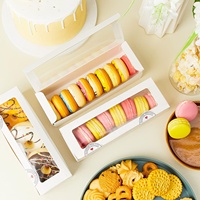 Boîte d'emballage pliable en carton recyclable, impression personnalisée, pour expédition, fête, dessert, beignets, chips, sushis, biscuits, bonbons