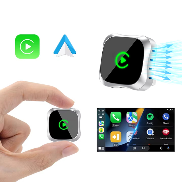 EKIY Wireless Carplay Android Auto 2 in 1 Multimedia Car Streaming Box Car Play Adapter USB Carplay Dongle Car Ai Box