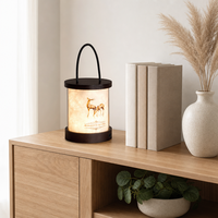 Lampe de chevet LED rechargeable tactile à intensité variable en bois, décoration d'intérieur, cadeau de fête, chambre à coucher, jardin, vente en gros OEM ODM