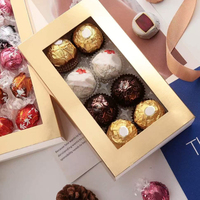 Cajas de chocolats personnalisées boîte à truffes en forme de cœur cadeau de luxe petite boîte de chocolat séparateurs biscuits boîtes d'emballage alimentaire cadeaux
