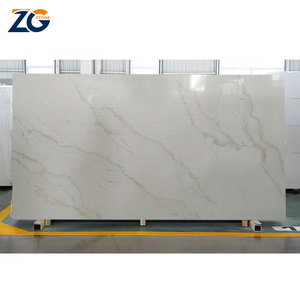 ZGSTONE Nuevo diseño Panda White Calcutta Worktops Mármol artificial Look Calcatta Calacatta Losa de cuarzo para encimeras de cocina - Product Image 5