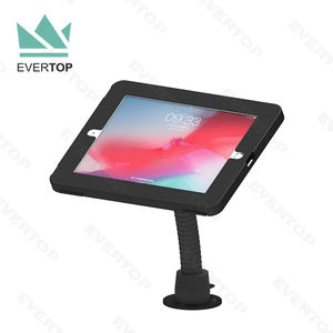 LST04-H مرنة اللوحي <span class=keywords><strong>POS</strong></span> كشك حامل معقوفة مع مفتاح القفل أبيض أسود آمن لمواجهة سطح المكتب ل جديد باد شبكة آلات توزيع إلكترونية تعمل بنظام Android - Product Image 3