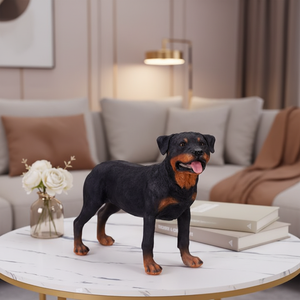 Sculpture de chien personnalisée, décoration d'intérieur, figurines de chien réalistes en résine, statue de Rottweiler réaliste pour jardin, cimetière, souvenirs - Product Image 2